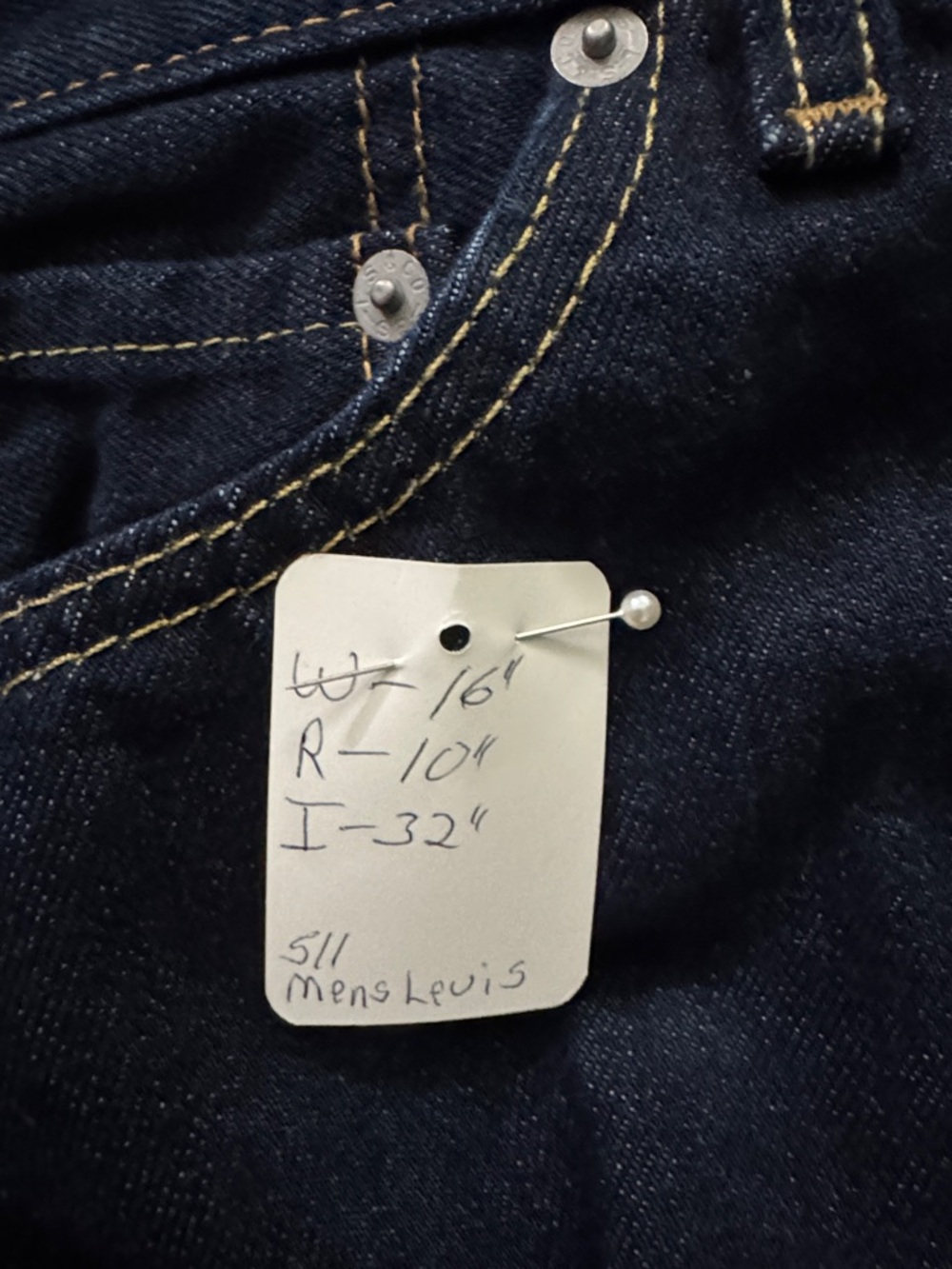 Levi’s 511 Slim Fit Jeans Mens 31x32 Dark Wash NWT Classic Denim - Picture 6 of 6